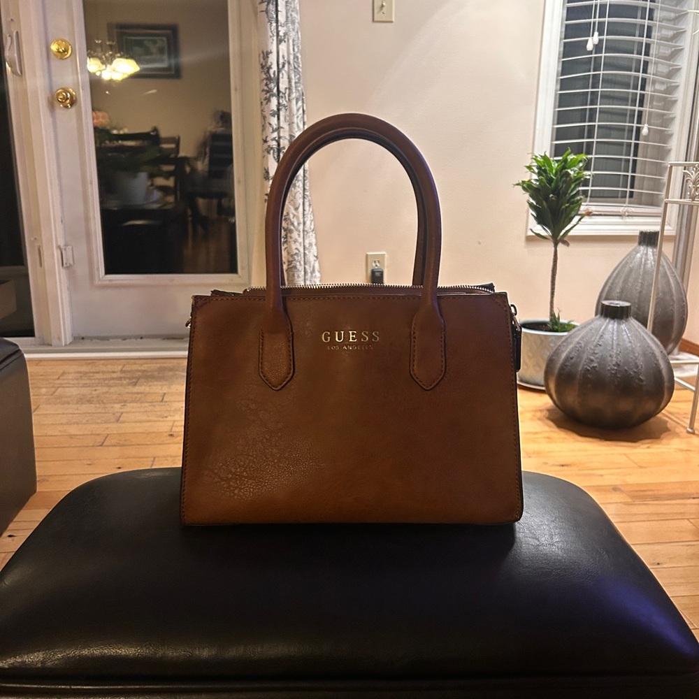 Guess Tan Satchel Bag